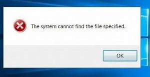 System Cannot Find The File Specified
