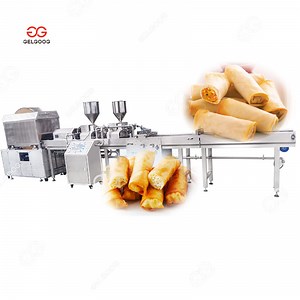 [Hot Item] Full Automatic Egg Roll Making Frozen Lumpia Maker Spring Roll Filling and Roll Machine
