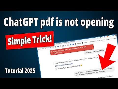 I Fixed My ChatGPT PDF File Not Opening, Even Getting Error While Downloading Files!