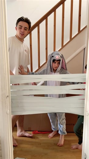 Will he fail or run through 10 layers of sellotape?