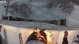 Russian man sets himself on fire and jumps off building
