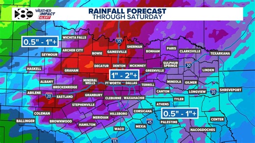 DFW Weather: Heavy rain will impact your Easter Weekend plans. Here's the latest.