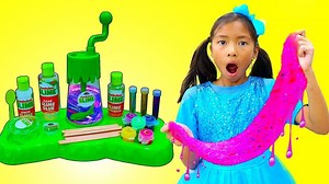 Wendy Pretend Play Make DIY Satisfying Nickelodeon Slime 🐷🐷🐷🐇🐇😘😘😘 | Kids Baby Cartoon