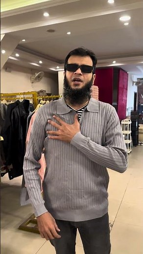 Men's Long-Sleeve Ribbed Knit Polo Sweater in Dove Grey