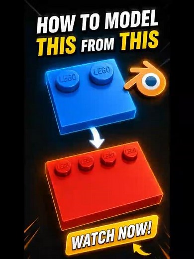 How to Model LEGO Part in Blender #3dprinting #blender3d #3dmodeling #lego #legoart