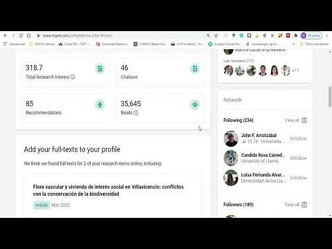 Módulo 4. Tutorial ¿Cómo crear tu perfil de investigador en RESEARCHGATE?