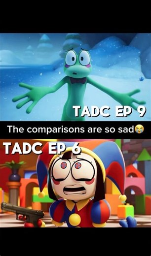 Pomni and Ribbits Comparisons In TADC EP 6 & 9😭 #tadc #jax #pomni #ragatha #abstraction #animation