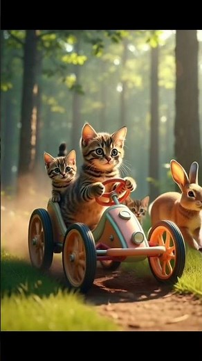 A CAT DRIVING A VEHICLE🐱😺