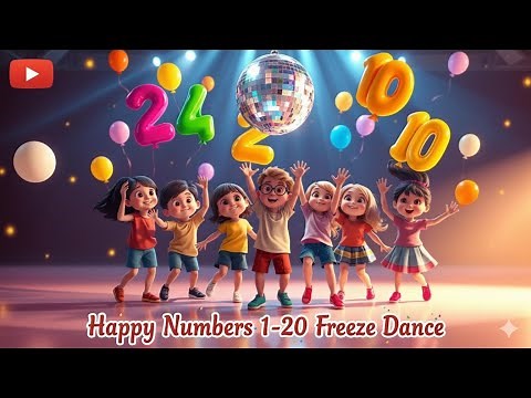 💯Happy Numbers Freeze Dance 💕🎉 | Count 1–20 with Fun & Friends | Numbers Party! | Learning with Love