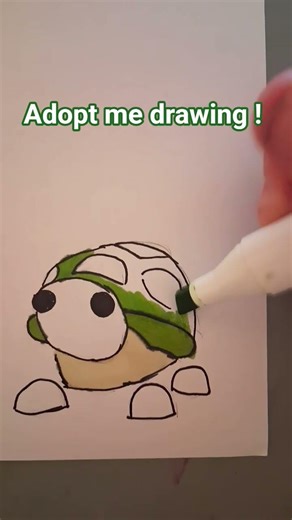 Adopt me drawing #adoptme #roblox #turtle #drawing #art #shorts #sketch #artyella
