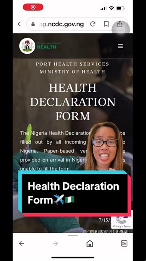 Travel Tips: Filling the Health Declaration Form for Nigeria