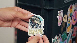 Design, peel, and stick! And if you're indecisive, our stickers are durable and easy to remove so you can choose to put it somewhere else! #stickybrand #customstickers #vinylstickers #easypeelstickers | The Sticky Brand | Facebook