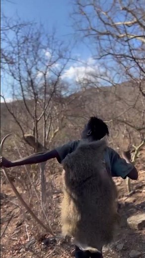 African Hunter Shoots a Lion from Tree |Real Tribal Hunting Skills |Shocking Wild Moment! #shorts