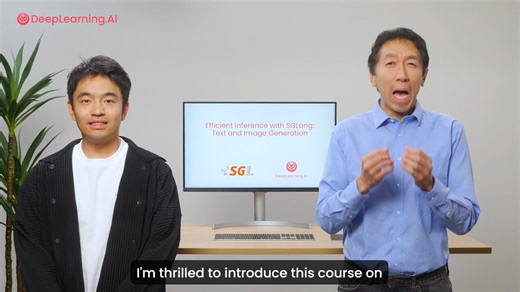 New course available! Efficient Inference with SGLang: Text and Image Generation is live. LLM inference gets expensive fast—mostly due to redundant computation. This course shows how to reduce that using SGLang, with KV cache and RadixAttention, and how to apply the same ideas to faster image generation.Built with @lmsysorg and @radixark, taught by Richard Chen.Enroll for free:
