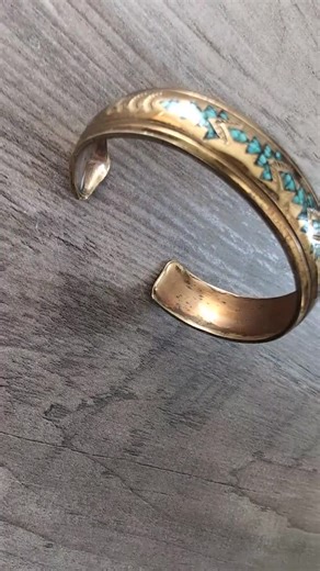 Vintage Jewelry Native American Bracelet / NAKAI Southwestern Navajo Turquoise Cuff Bangle With Waves - Etsy