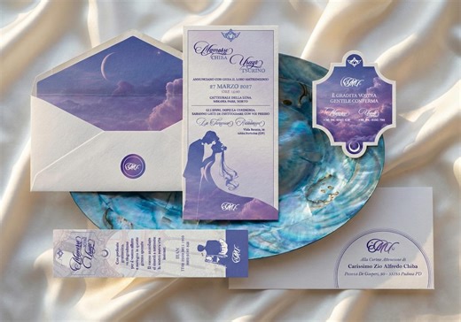 Anime and Constellation Themed Wedding Invitations - Personalized Purple and Blue Invitations - Lined Envelope Set and Romantic Nerd RSVP - Etsy Canada