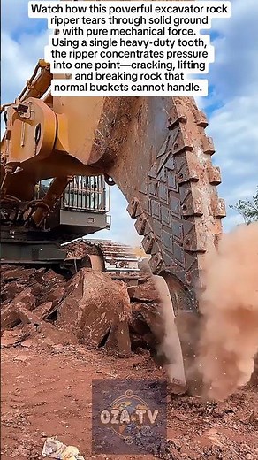 Extreme Rock Ripping Power! Massive Excavator Breaking Hard Ground #excavator #ripper #heavy