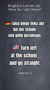 1 1/2 Minuten Tägliches Englisch zum Nachsprechen 🗣️🇬🇧 How do I get there?