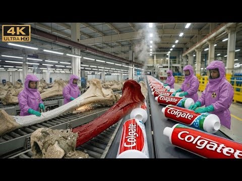 Inside the Toothpaste Factory - From Animal Bones to Toothpaste | Full Process
