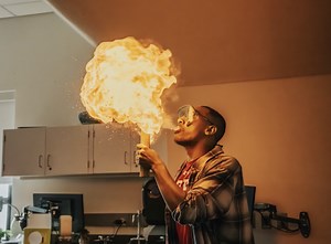 Mr. Soto brings a new meaning to “Be Ignited”! Biology students start their “Chemistry of Life” unit with a live demonstration of a fireball using a mysterious combustible substance. Our teachers are committed to creative lesson planning and “igniting” curiosity in the classroom! #BeIgnited #ForOthers #AMDG #FairfieldPrep #GoPrep #Jesuit #JesuitMission #MenForOthers #Fairfield #JesuitSchools #PREPforLife #PrepBrotherhood #BeInnovative #BeEngaged #BeCurious #BeChallenged | Fairfield Prep