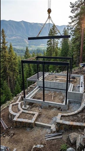 Modern Mountain House Built From Scratch Full Construction Timelapse #buildjourney #housedesign