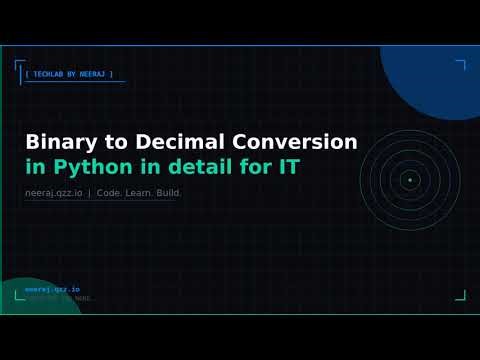 binary to decimal conversion in python