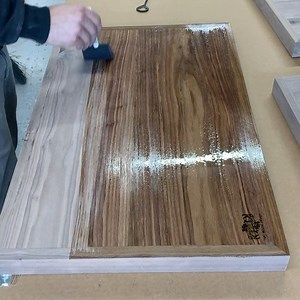 I got the first coat of arm r seal on these walnut trays and have 2...