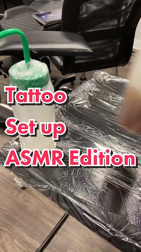 ASMR Tattoo Set Up with Edna Herrera | Relaxing Tattoo Session