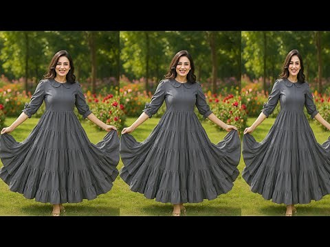 Adult 5 layer round gown design dress cutting and stitching 😍 jamar design cutting and stitching ...