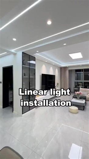 142K views · 845 reactions | Minimalist aluminum alloy linear lamp installation in the living room. #lamp #light #led #smarthome #lightingdecor #homedecor #lightingdesign #lampdesign #interiordesign #lampfactory #ledstriplights #ledstrips #diy #installation #designer #architect #architecture #instagood #home #atmosphere #aleadhome #aleadlighting | Alead Lighting | Facebook