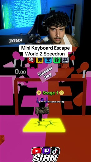 Keyboard Escape Speedrun #roblox #keyboardescape #escapekeyboard #adminabuse #escapadelteclado