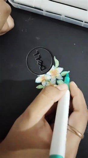 beautiful flowers on laptop #sketch colour #short#comment#theart#i am the art