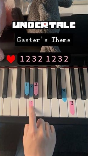 (UNDERTALE Piano) How to Play Gaster's Theme #piano #tutorial #undertale #gamemusic #pianolessons