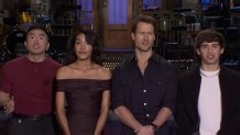 Glen Powell hosts SNL with Olivia Dean