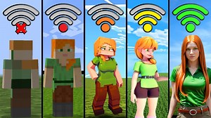 physics experiment using with different Wi-Fi in Minecraft