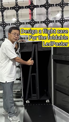 Design a flight case for the foldable LedPoster #led #leddisplay #ledscreen #leddisplayscreen #ledpanel #ledposter #poster #digitalkiosk #foldableposter #foldable #kiosk #ledfactory #ledsupplier #flipposter #ledshow