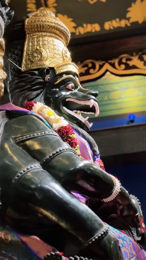 Paranitya Narasimha Ashram & Temple on Instagram: "Deeper meaning of Narasimhadev 👇🏽 Jai Narasimha 🙏🏼🙌 The form of Narasimhadev holds deep meaning. Nara (human) Simha (lion) Deva (divine) 🙏🏼 Nara is rajas guna (representing our human nature) 🙏🏼 Simha is tamas guna (representing our animalistic nature) 🙏🏼 Deva/Dev is sattva guna (representing our divine nature) He is showing by His form itself, by the vigraha itself: “I know you. I am not hiding myself. You all come from Me, so do not 