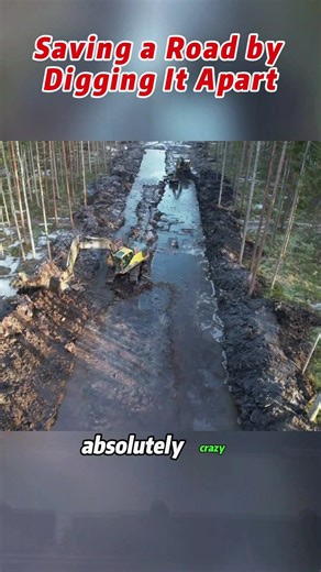 Excavator Challenge: Fixing a Swamp-like Road
