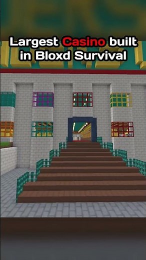 Largest Casiono Built in Bloxd.io Survival !! 😲🙀 #bloxd #bloxdio