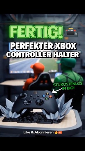 „Fertig! Perfekter Xbox Controller Halter 3D gedruckt 🎮“ #3dprinting #3dprinting #h2c #3ddruck
