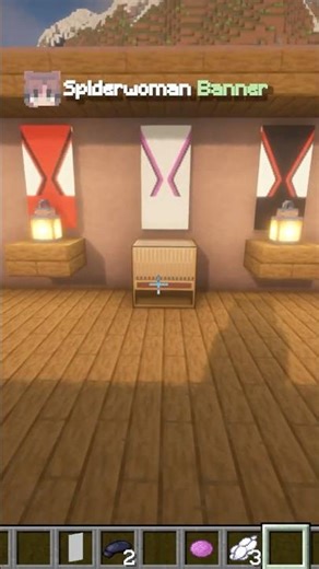 Easy to Build Spiderwoman Banner #minecraft #shorts #minecraftshorts