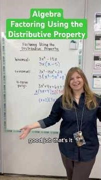 Algebra - Factoring Using the Distributive Property #algebra #mathematics #polynomials #factoring