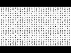 Letters (Smaller) Screen Test for TV, Monitors, Projectors and other Displays