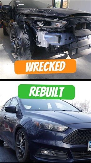 Rebuilding a Wrecked Ford Focus ST #automobile #fordfocus