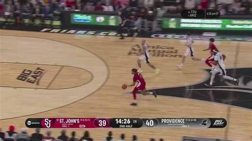 Tempers flare after Duncan Powell's foul on Bryce Hopkins. The Providence forward was ejected following the play. | TNT Sports US
