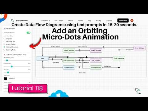 Orbiting Micro Dots Data Flow Diagram AI Line Studio Tutorial 118