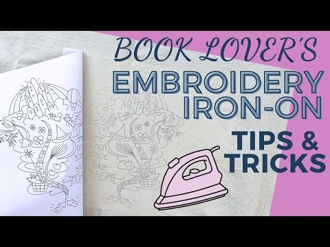 BOOK LOVER'S EMBROIDERY | Iron-On Embroidery Transfers for Book Lovers