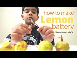 how to make a Lemon battery | DIY Lemon Battery LED Light up | Experiment for kids