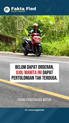 Belum Dapat Orderan, Ojol Wanita Ini Dapat Pertolongan Tak Terduga. #shorts