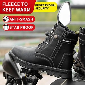 [Hot Item] Anti-Puncture and High Cut Safety Shoes for Men in Winter